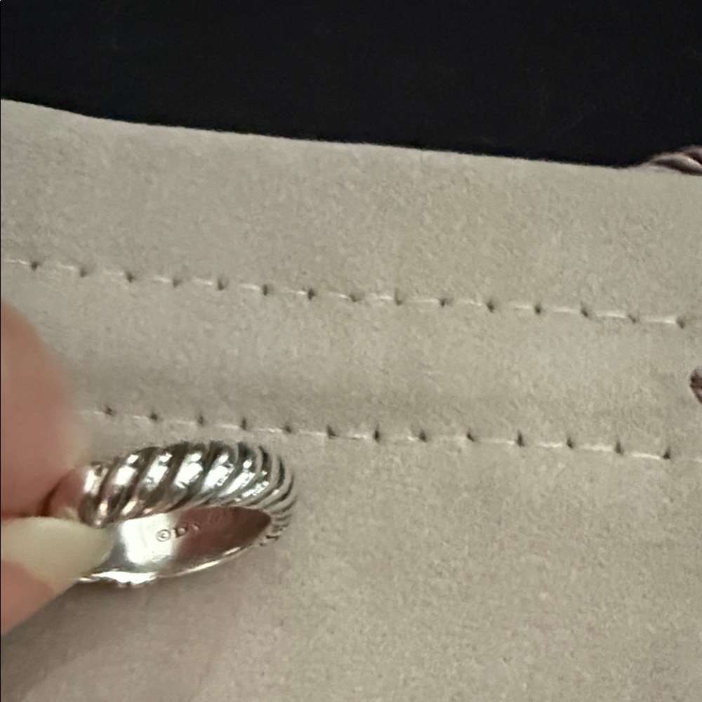 David Yurman Silver Band with Pouch size 5.5 - Picture 3 of 5